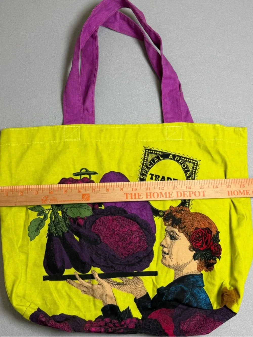 VTG Trader Joes Tote Fruit Lady By Special Appointment Reusable Canvas Bag - Picture 10 of 10